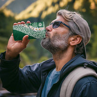 Hawaii Plumeria Tribal Vintage 4 in 1 Can Cooler Tumbler Special Green