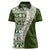 Hawaii Plumeria Tribal Vintage Women Polo Shirt Special Green