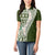 Hawaii Plumeria Tribal Vintage Women Polo Shirt Special Green