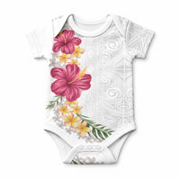 Hawaiian Plumeria and Hibiscus Baby Onesie