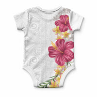 Hawaiian Plumeria and Hibiscus Baby Onesie