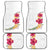 Hawaiian Plumeria and Hibiscus Car Mats White Mode