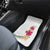 Hawaiian Plumeria and Hibiscus Car Mats White Mode