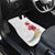 Hawaiian Plumeria and Hibiscus Car Mats White Mode