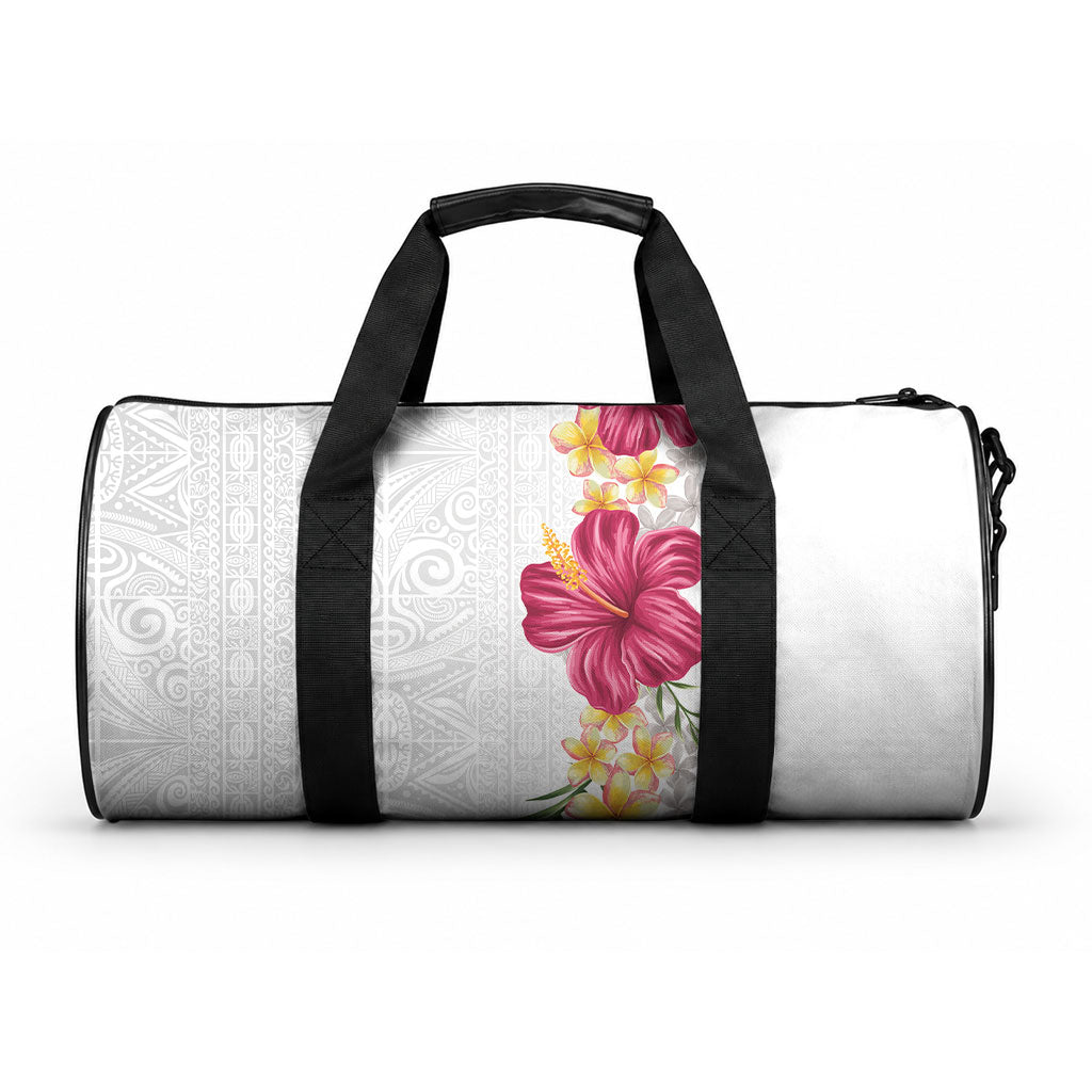 Hawaiian Plumeria and Hibiscus Duffle Bag