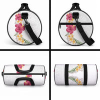 Hawaiian Plumeria and Hibiscus Duffle Bag