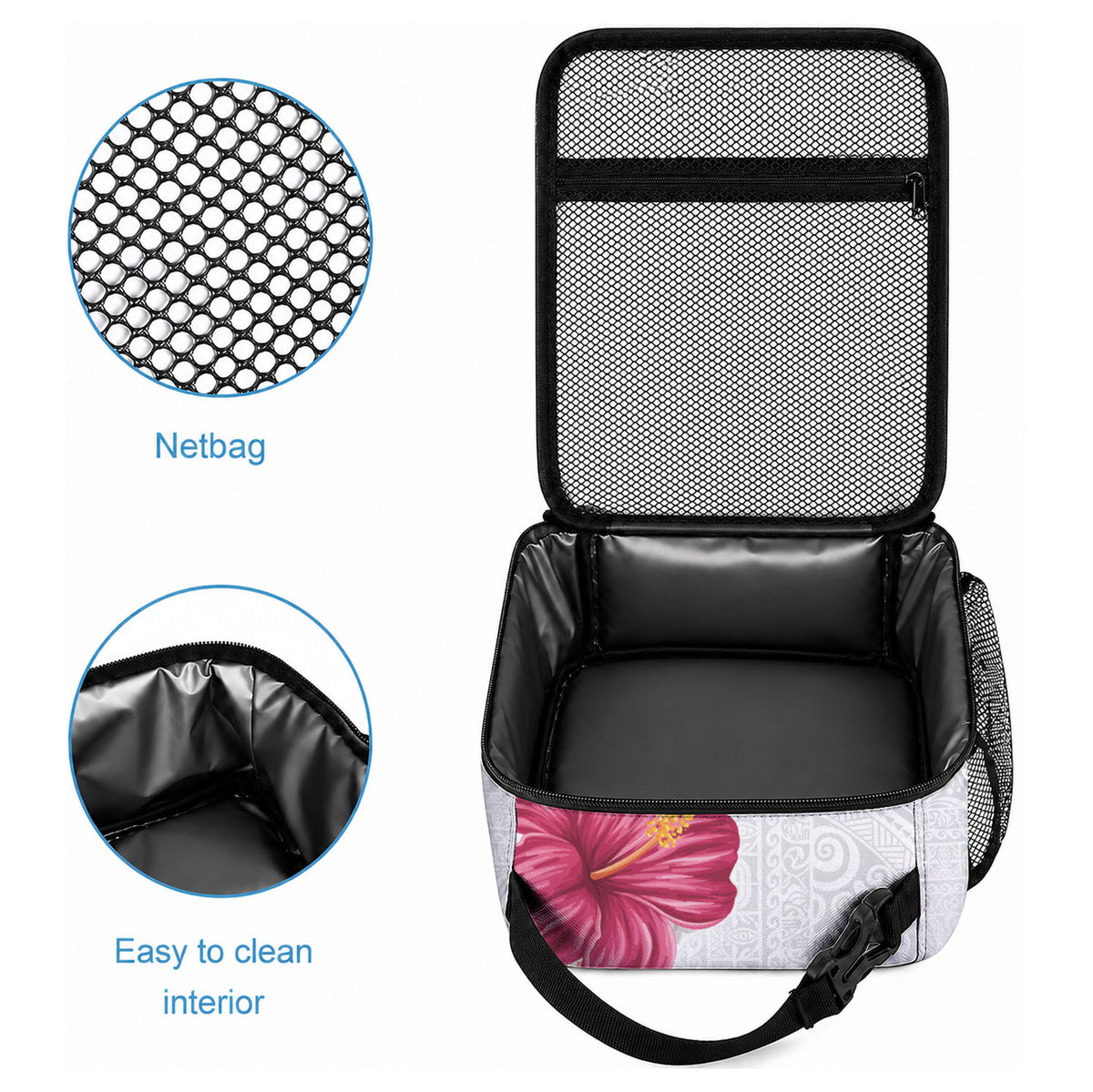 Hawaiian Plumeria and Hibiscus Lunch Bag