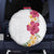 Hawaiian Plumeria and Hibiscus Spare Tire Cover White Mode