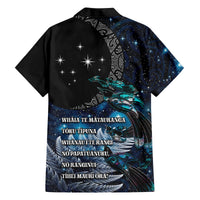 New Zealand Tui Bird Family Matching Tank Maxi Dress and Hawaiian Shirt Matariki Poetry Pattern Galaxy Style LT03 - Polynesian Pride