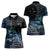 New Zealand Tui Bird Women Polo Shirt Matariki Poetry Pattern Galaxy Style