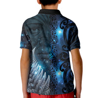 New Zealand Matariki Kid Polo Shirt The Tribal Maori Face and Silver Fern