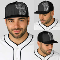 Hawaiian Traditional Tattoos Baseball Net Cap Kakau Tribal Tropical Plants Motif Black Color LT03 - Polynesian Pride