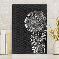 Hawaiian Traditional Tattoos Canvas Wall Art Kakau Tribal Tropical Plant Motif Black Color LT03 Without Frame Black - Polynesian Pride