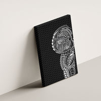 Hawaiian Traditional Tattoos Canvas Wall Art Kakau Tribal Tropical Plant Motif Black Color LT03 - Polynesian Pride
