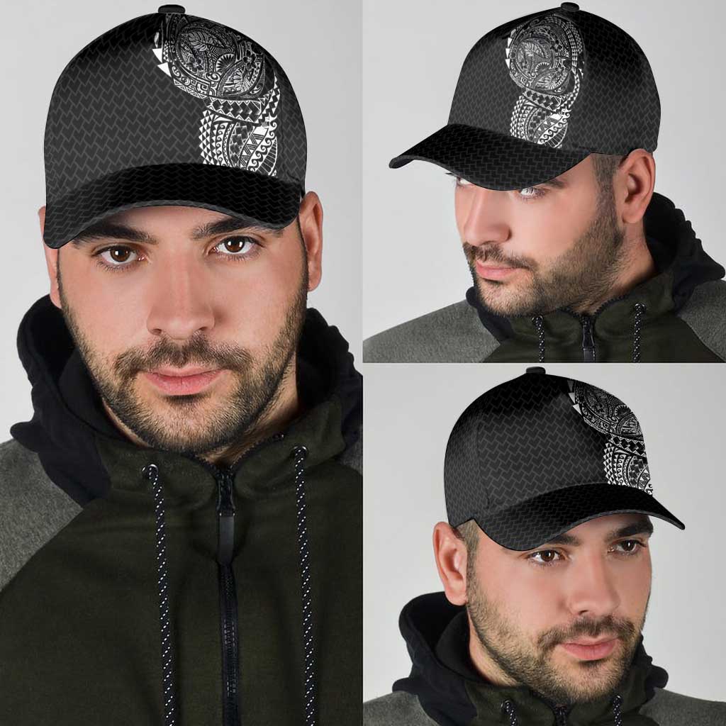 Hawaiian Traditional Tattoos Classic Cap Kakau Tribal Tropical Plants Motif Black Color LT03 - Polynesian Pride