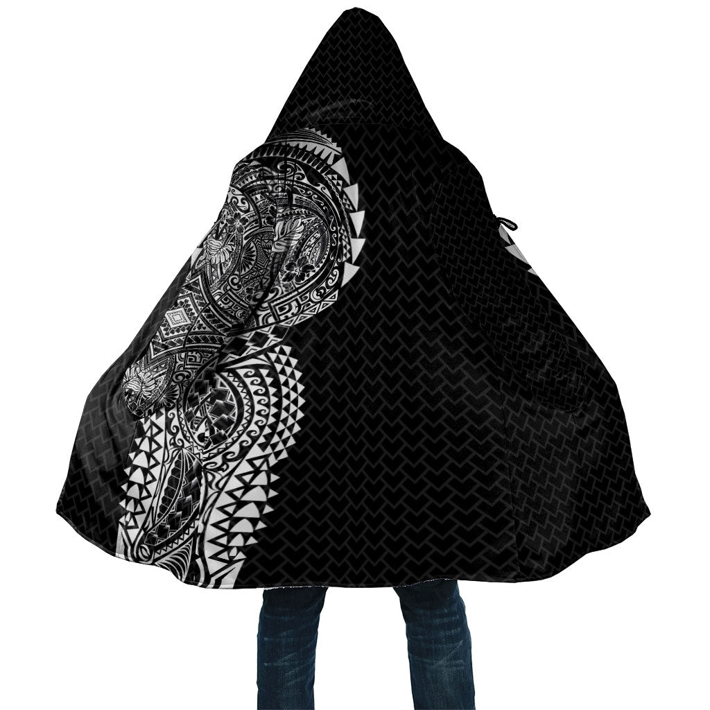 Hawaiian Traditional Tattoos Cloak Kakau Tribal Tropical Plant Motif Black Color