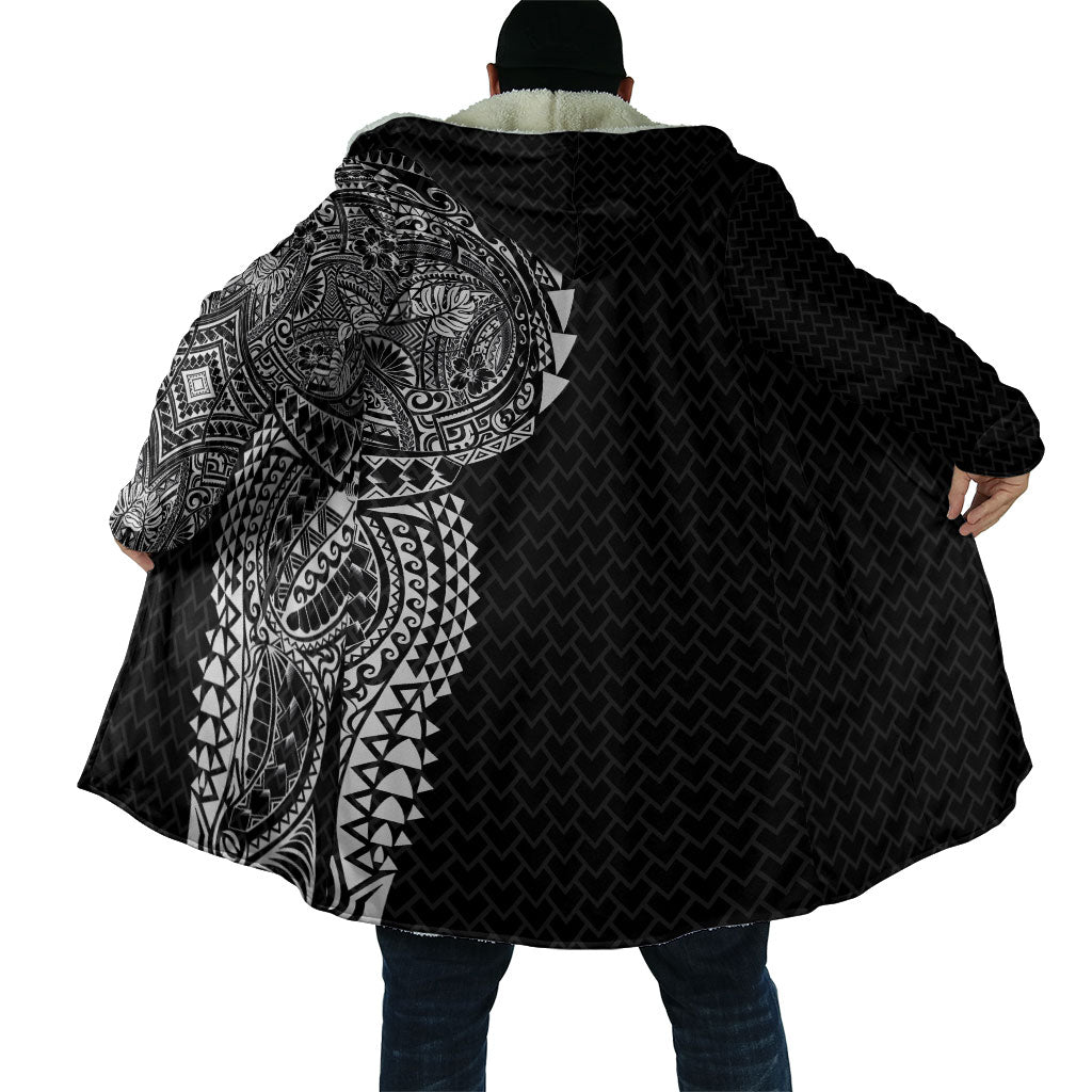 Hawaiian Traditional Tattoos Cloak Kakau Tribal Tropical Plant Motif Black Color LT03 - Polynesian Pride