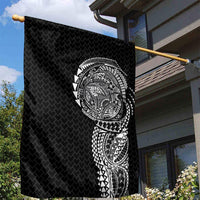 Hawaiian Traditional Tattoos Garden Flag Kakau Tribal Tropical Plant Motif Black Color