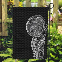 Hawaiian Traditional Tattoos Garden Flag Kakau Tribal Tropical Plant Motif Black Color