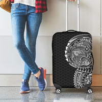 Hawaiian Traditional Tattoos Luggage Cover Kakau Tribal Tropical Plant Motif Black Color LT03 - Polynesian Pride