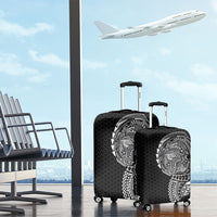 Hawaiian Traditional Tattoos Luggage Cover Kakau Tribal Tropical Plant Motif Black Color LT03 - Polynesian Pride