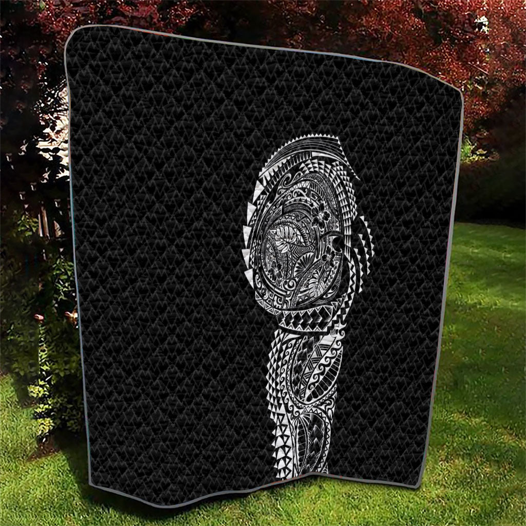 Hawaiian Traditional Tattoos Quilt Kakau Tribal Tropical Plant Motif Black Color LT03 - Polynesian Pride