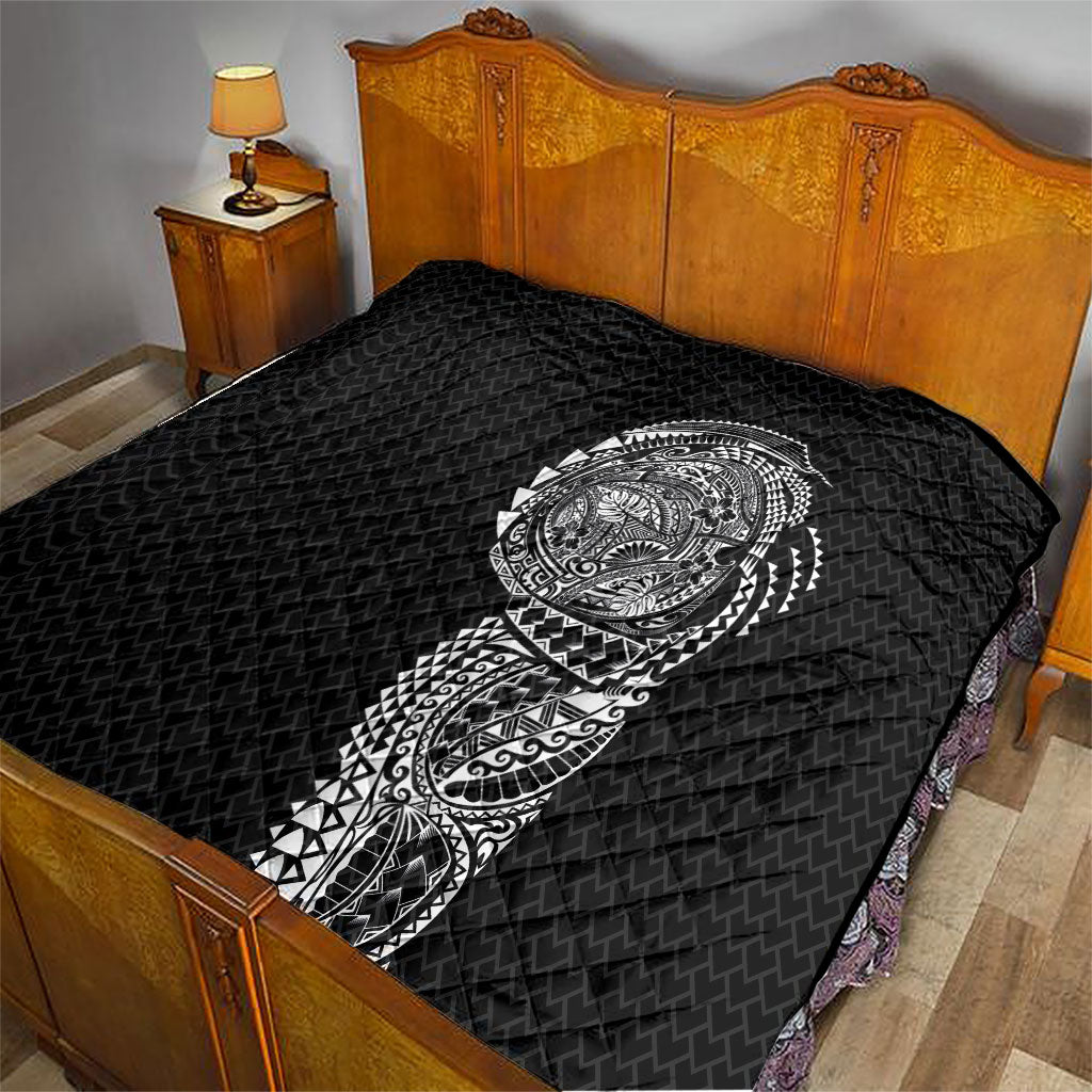 Hawaiian Traditional Tattoos Quilt Kakau Tribal Tropical Plant Motif Black Color LT03 - Polynesian Pride