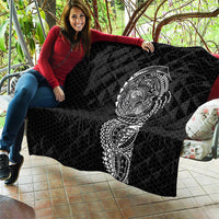 Hawaiian Traditional Tattoos Quilt Kakau Tribal Tropical Plant Motif Black Color LT03 - Polynesian Pride