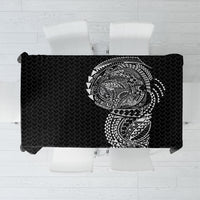 Hawaiian Traditional Tattoos Tablecloth Kakau Tribal Tropical Plant Motif Black Color LT03 Black - Polynesian Pride