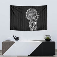 Hawaiian Traditional Tattoos Tapestry Kakau Tribal Tropical Plant Motif Black Color LT03 - Polynesian Pride