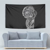 Hawaiian Traditional Tattoos Tapestry Kakau Tribal Tropical Plant Motif Black Color LT03 - Polynesian Pride