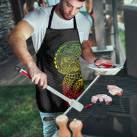 Hawaiian Traditional Tattoos Apron Kakau Tribal Tropical Plant Motif Kanaka Maoli Flag Color Inspired LT03 - Polynesian Pride