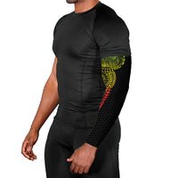 Hawaiian Traditional Tattoos Arm Sleeves Kakau Tribal Tropical Plant Motif Kanaka Maoli Flag Color Inspired LT03 - Polynesian Pride