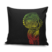 Hawaiian Traditional Tattoos Pillow Cover Kakau Tribal Tropical Plant Motif Kanaka Maoli Flag Color Inspired LT03 Multicolor - Polynesian Pride