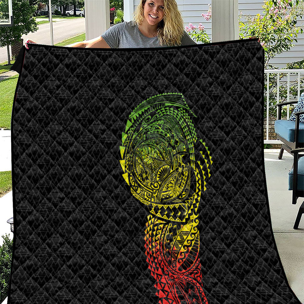 Hawaiian Traditional Tattoos Quilt Kakau Tribal Tropical Plant Motif Kanaka Maoli Flag Color Inspired