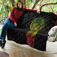Hawaiian Traditional Tattoos Quilt Kakau Tribal Tropical Plant Motif Kanaka Maoli Flag Color Inspired LT03 - Polynesian Pride