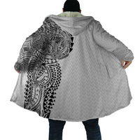 Hawaiian Traditional Tattoos Cloak Kakau Tribal Tropical Plant Motif White Color LT03 - Polynesian Pride