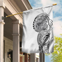 Hawaiian Traditional Tattoos Garden Flag Kakau Tribal Tropical Plant Motif White Color