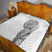 Hawaiian Traditional Tattoos Quilt Kakau Tribal Tropical Plant Motif White Color LT03 - Polynesian Pride