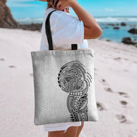 Hawaiian Traditional Tattoos Tote Bag Kakau Tribal Tropical Plant Motif White Color LT03 - Polynesian Pride