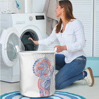 Hawaiian Traditional Tattoos Laundry Basket Kakau Tribal Tropical Plant Motif Hawaii Flag Color Inspired