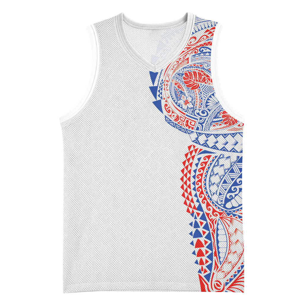Hawaiian Traditional Tattoos Basketball Jersey Kakau Tribal Tropical Plant Motif Hawaii Flag Color Inspired