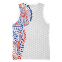 Hawaiian Traditional Tattoos Basketball Jersey Kakau Tribal Tropical Plant Motif Hawaii Flag Color Inspired LT03 - Polynesian Pride