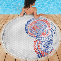 Hawaiian Traditional Tattoos Beach Blanket Kakau Tribal Tropical Plant Motif Hawaii Flag Color Inspired