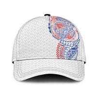 Hawaiian Traditional Tattoos Classic Cap Kakau Tribal Tropical Plants Motif Hawaii Flag Color Inspired LT03 Universal Fit Multicolor - Polynesian Pride