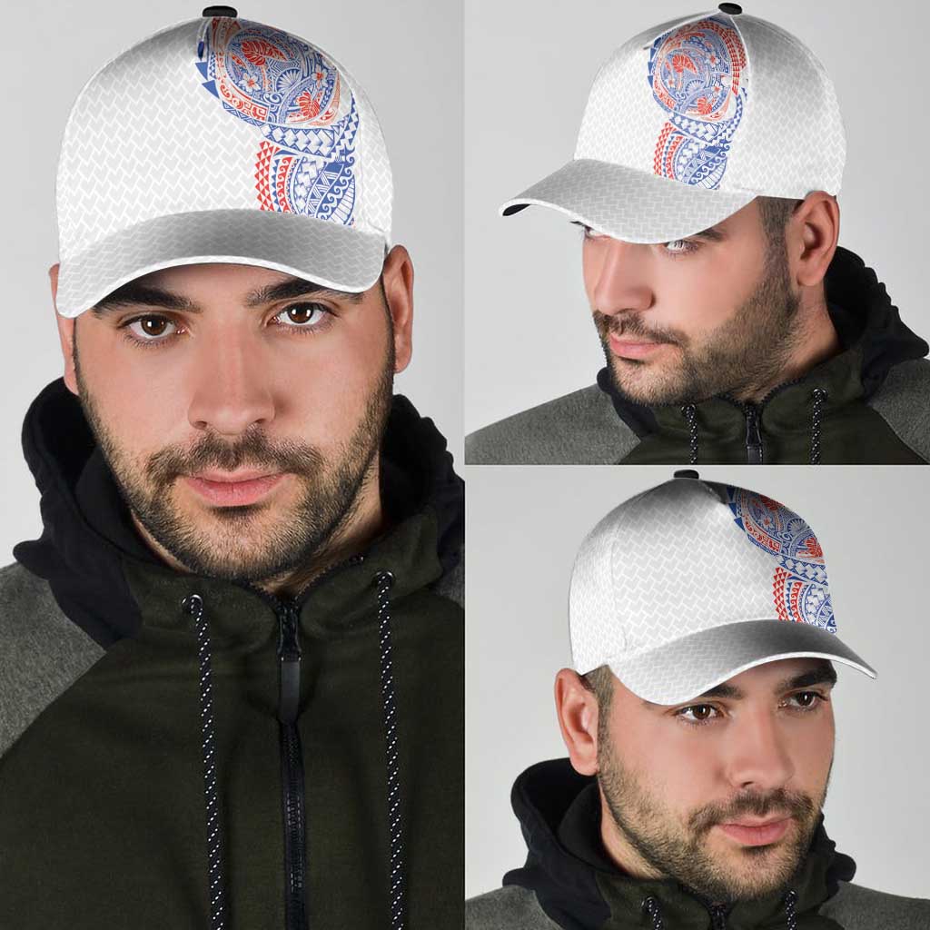 Hawaiian Traditional Tattoos Classic Cap Kakau Tribal Tropical Plants Motif Hawaii Flag Color Inspired LT03 - Polynesian Pride