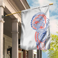 Hawaiian Traditional Tattoos Garden Flag Kakau Tribal Tropical Plant Motif Hawaii Flag Color Inspired LT03 House Flag Multicolor - Polynesian Pride