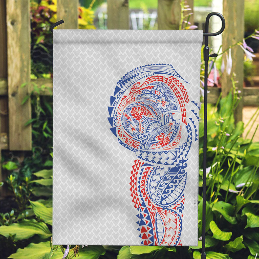 Hawaiian Traditional Tattoos Garden Flag Kakau Tribal Tropical Plant Motif Hawaii Flag Color Inspired LT03 Garden Flag Multicolor - Polynesian Pride