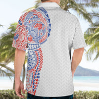 Hawaiian Traditional Tattoos Hawaiian Shirt Kakau Tribal Tropical Plant Motif Hawaii Flag Color Inspired LT03 - Polynesian Pride