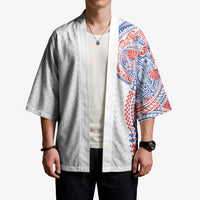 Hawaiian Traditional Tattoos Kimono Kakau Tribal Tropical Plant Motif Hawaii Flag Color Inspired